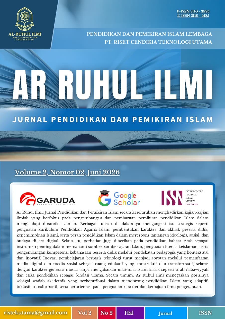 					View Vol. 2 No. 03 (2026): Ar-Ruhul Ilmi: Jurnal Pendidikan dan Pemikiran Islam
				